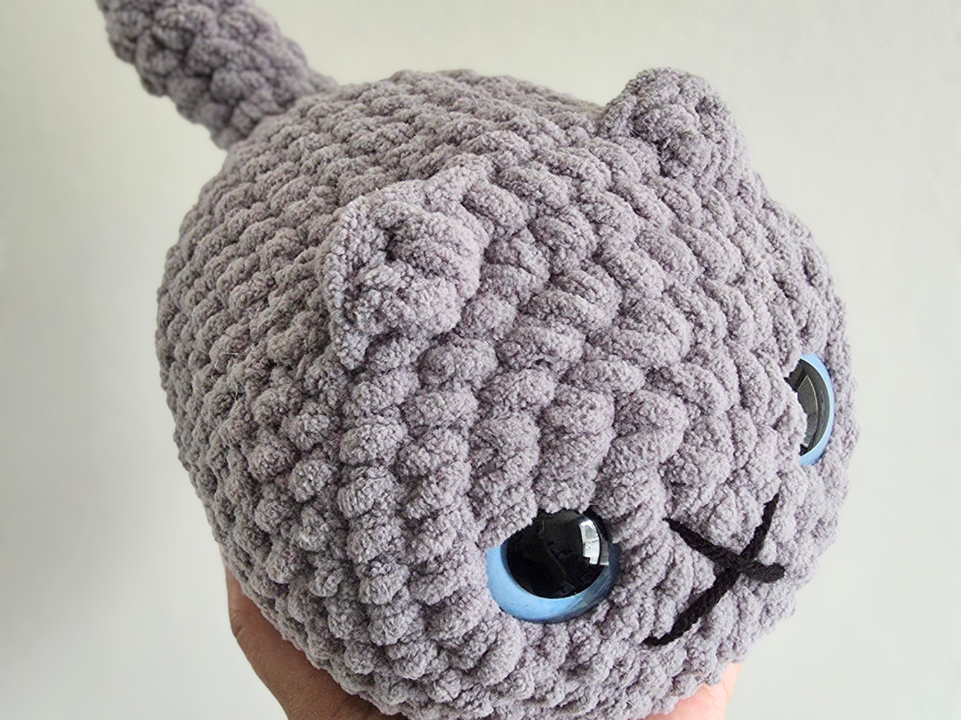 Crochet Chubby Cat Plushies: Gray