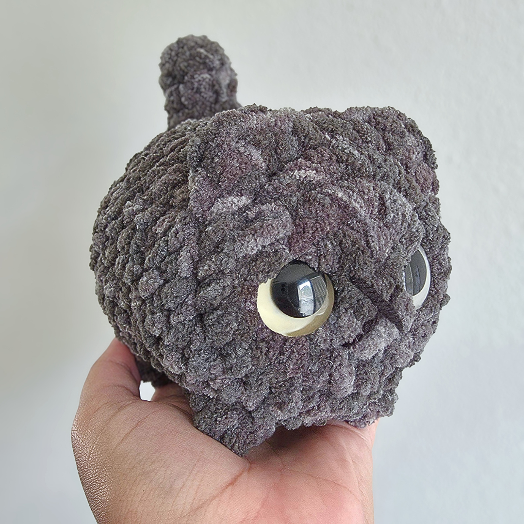 Crochet Chubby Kitten Plushies : Black