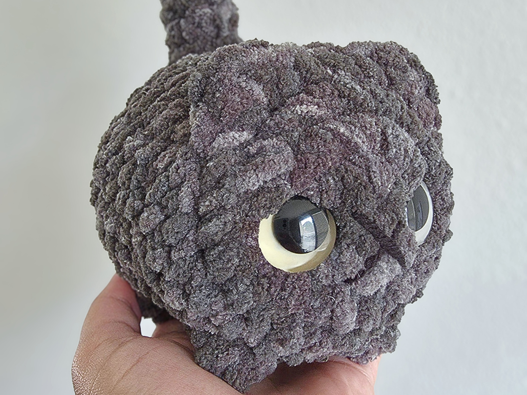 Crochet Chubby Kitten Plushies : Black