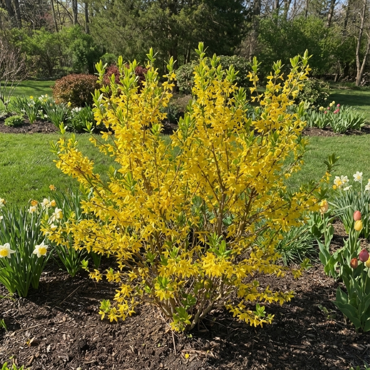 Lynwood Gold Forsythia (Forsythia x 'Lynwood Gold') - 3 gallon 24"