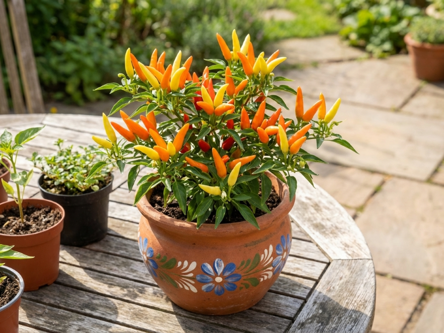‘Basket of Fire’ Peppers (Capsicum annuum ‘Basket of Fire’) - QT