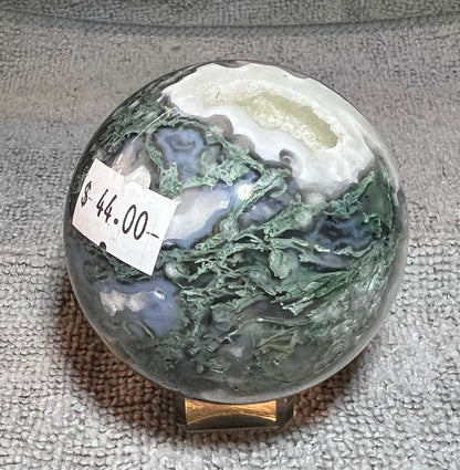 Sphere Druzy (green/white)