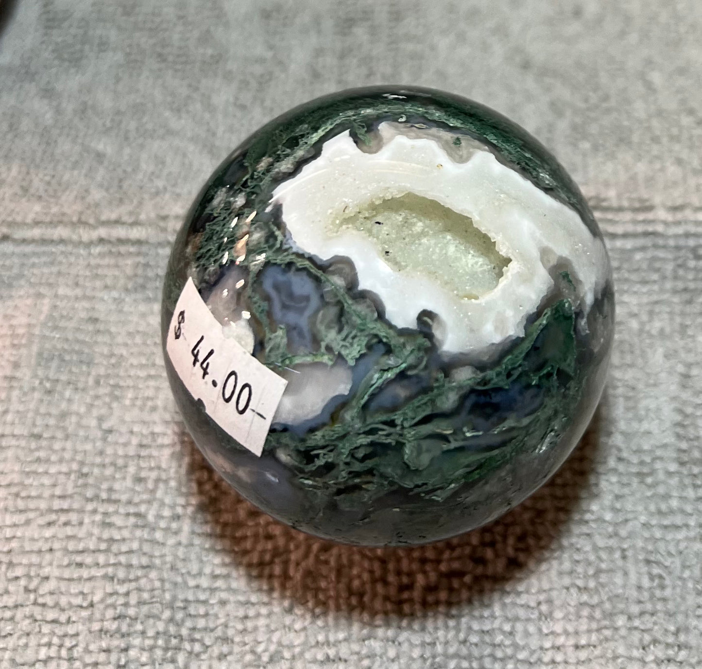 Sphere Druzy (green/white)