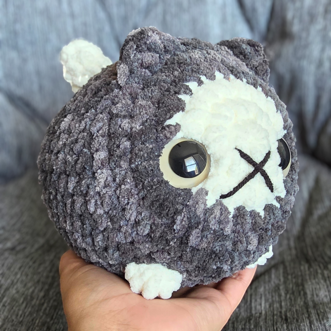 Crochet Chubby Cat Plushies: Gray