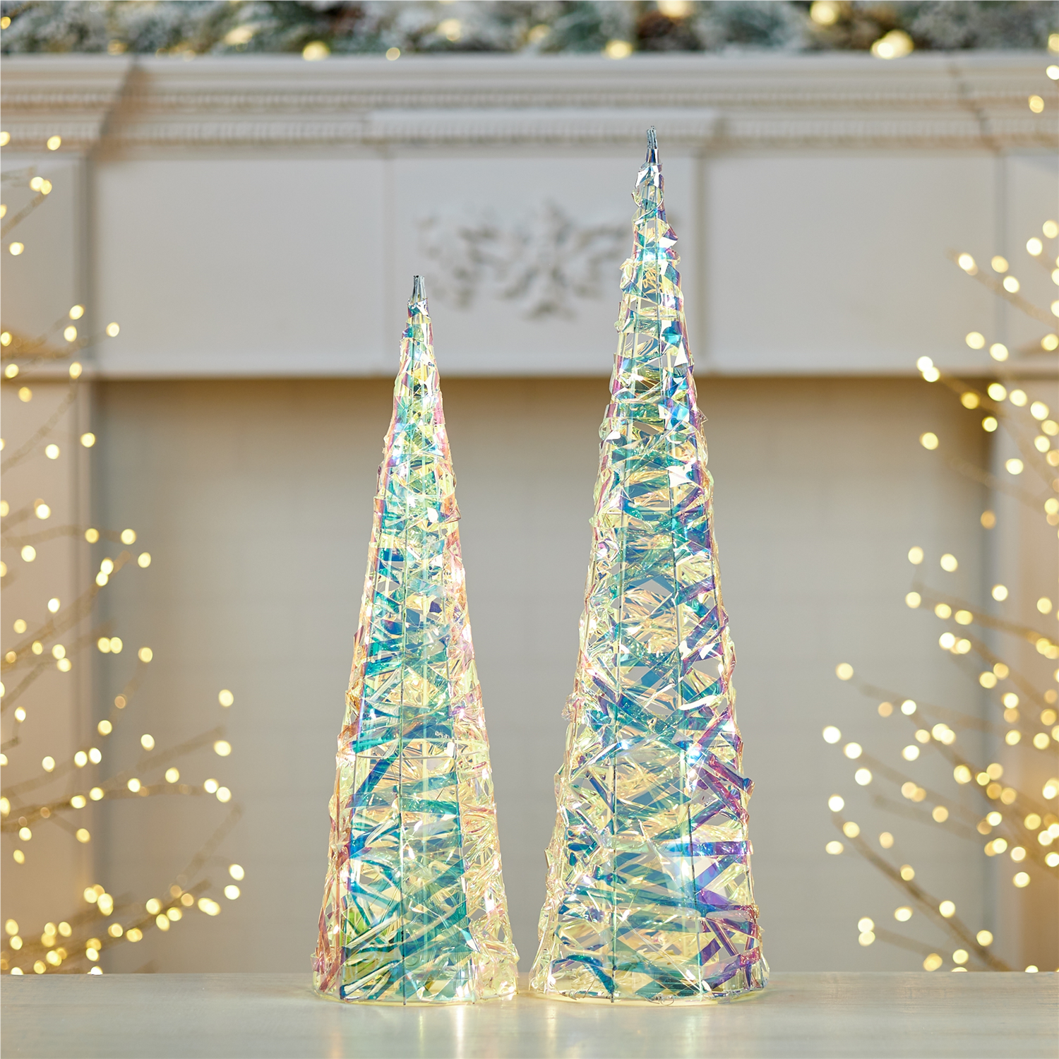 Iridescent LED Tree (Set of 2)