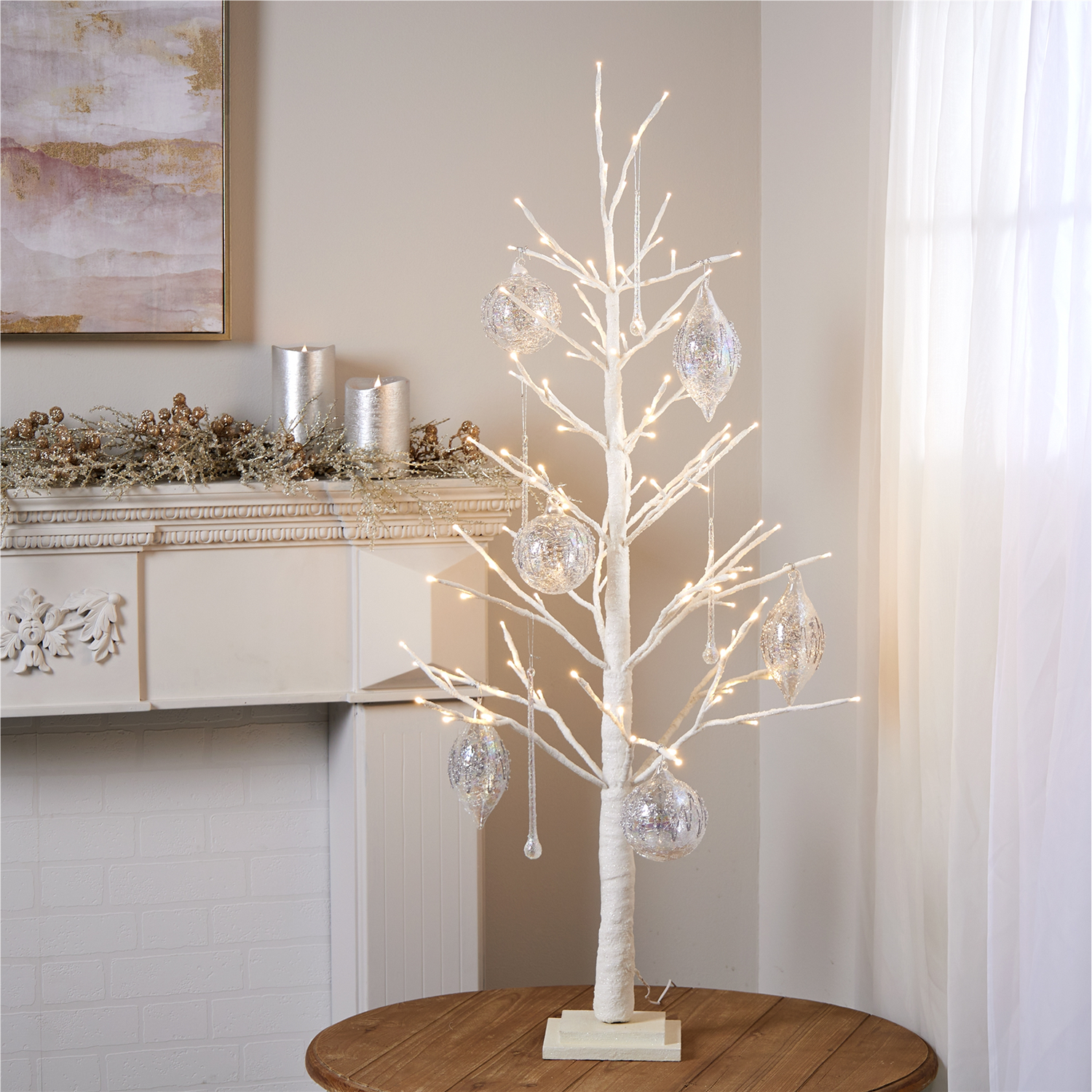 Twig Tree 114 LED Lights 4'H Paper UL Plug Included